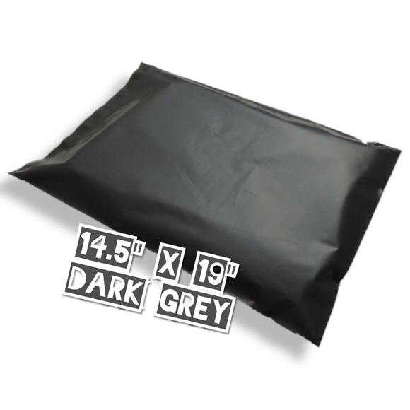 100 Dark Grey Poly Mailers 14.5x19 (100% Recycled) - Picture 3 of 3